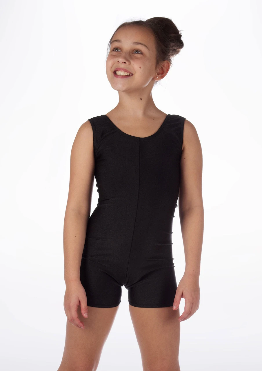 Alegra Girls Shiny Hotpant Unitard - Image 3