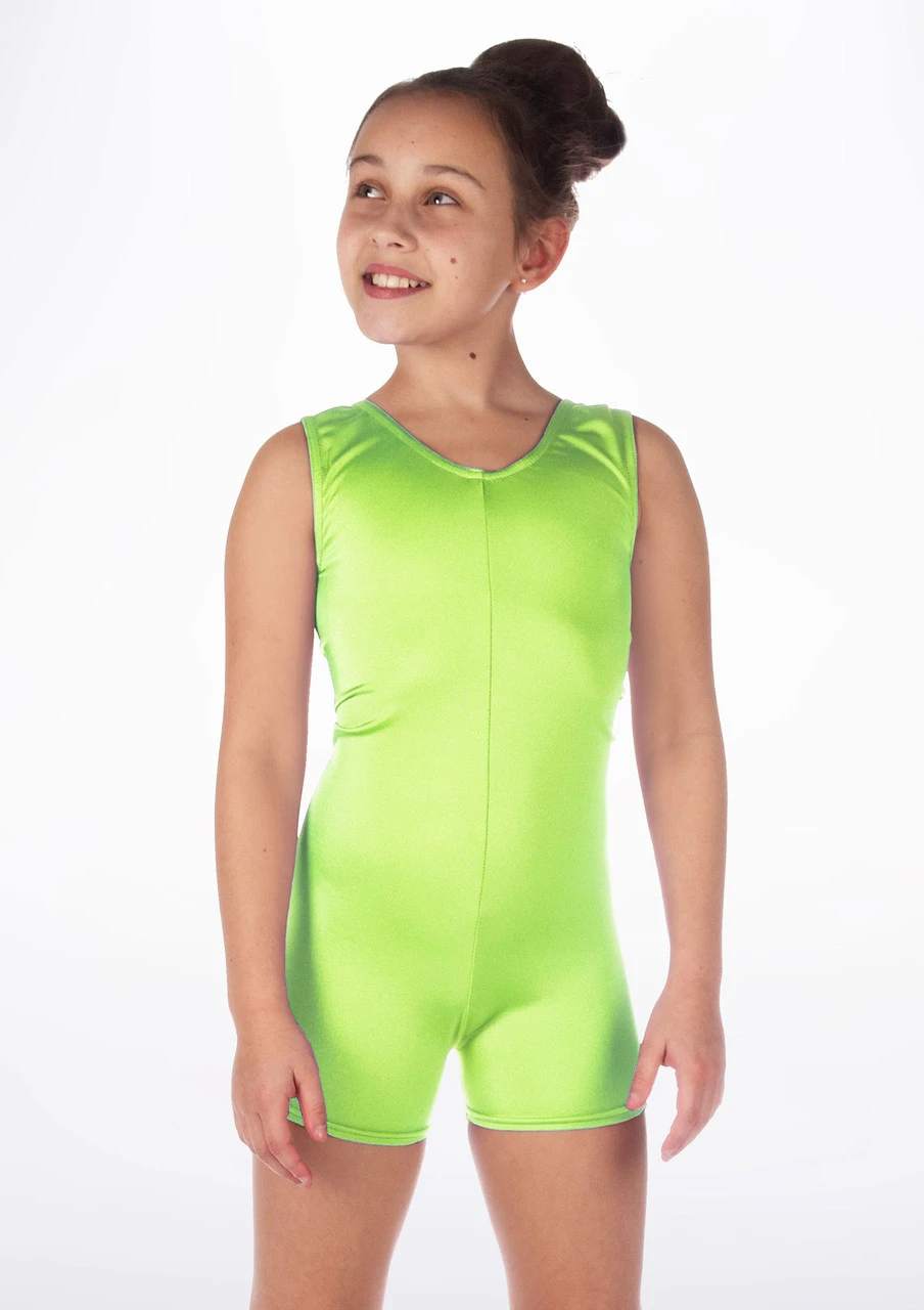 Alegra Girls Shiny Hotpant Unitard - Image 17