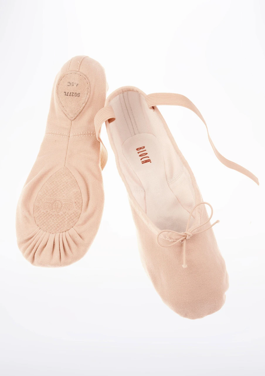 Bloch S0277L Split Sole Canvas Ballet Shoe - Pink - Image 2