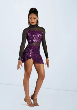 Weissman Ultra Sparkle Wrap Front Dress