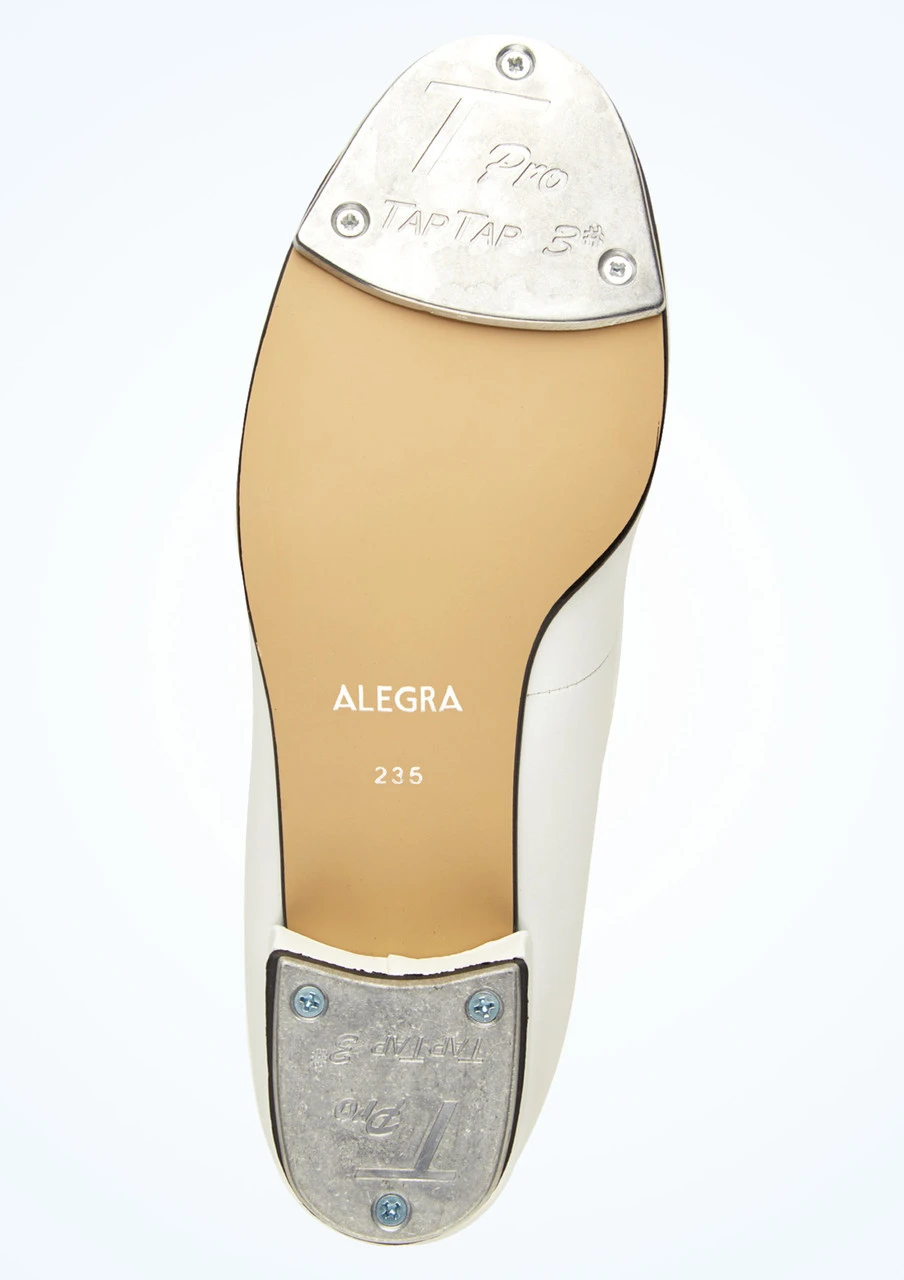 Alegra Basic Tie Front Tap Shoe - White - Image 3
