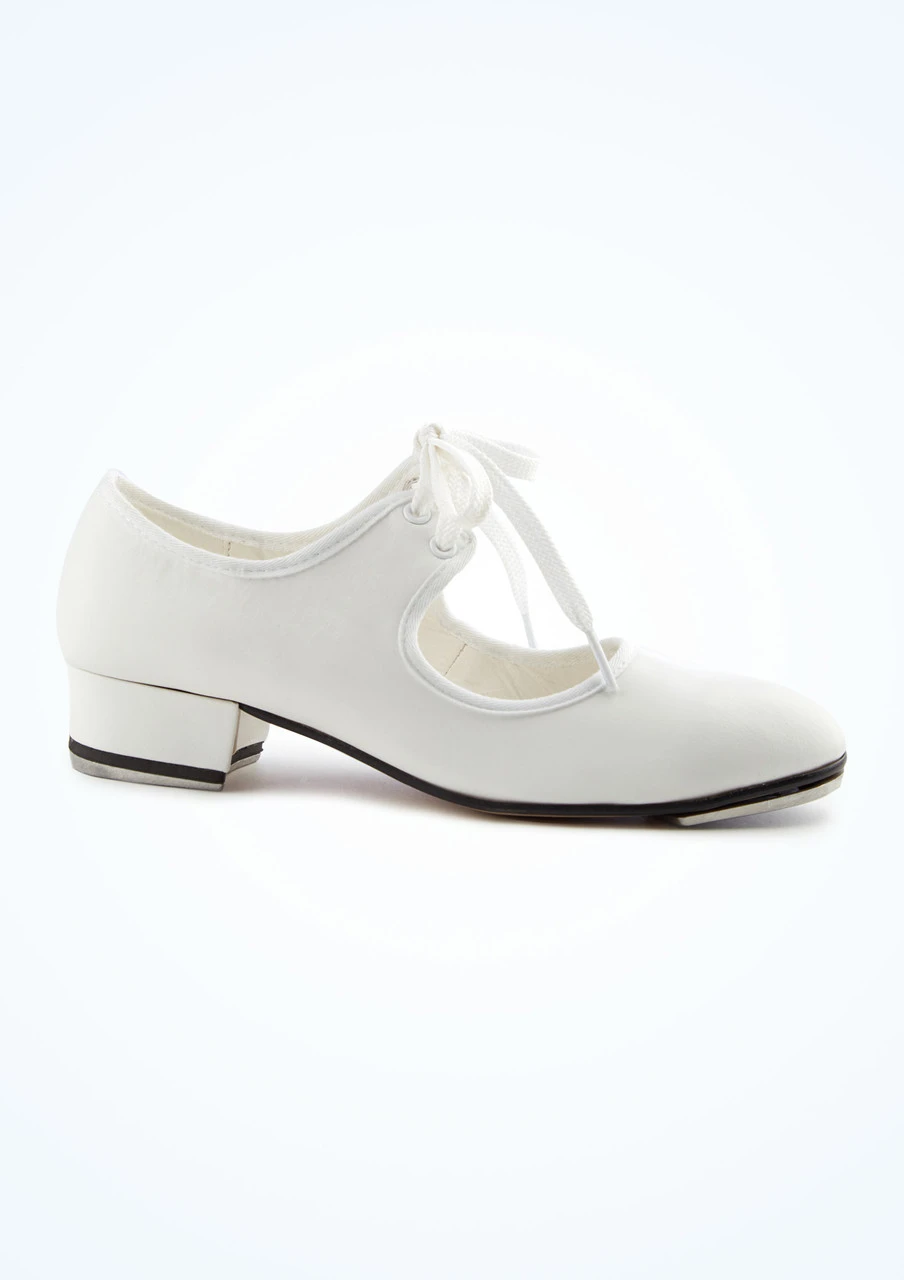 Alegra Basic Tie Front Tap Shoe - White - Image 4