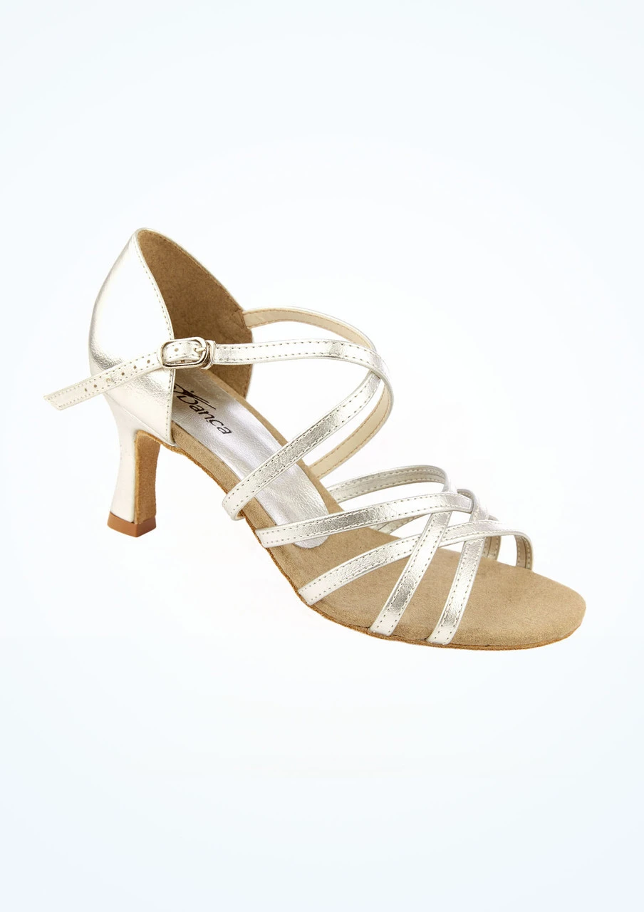 So Danca Strappy Ballroom Shoe 2.5" - Silver