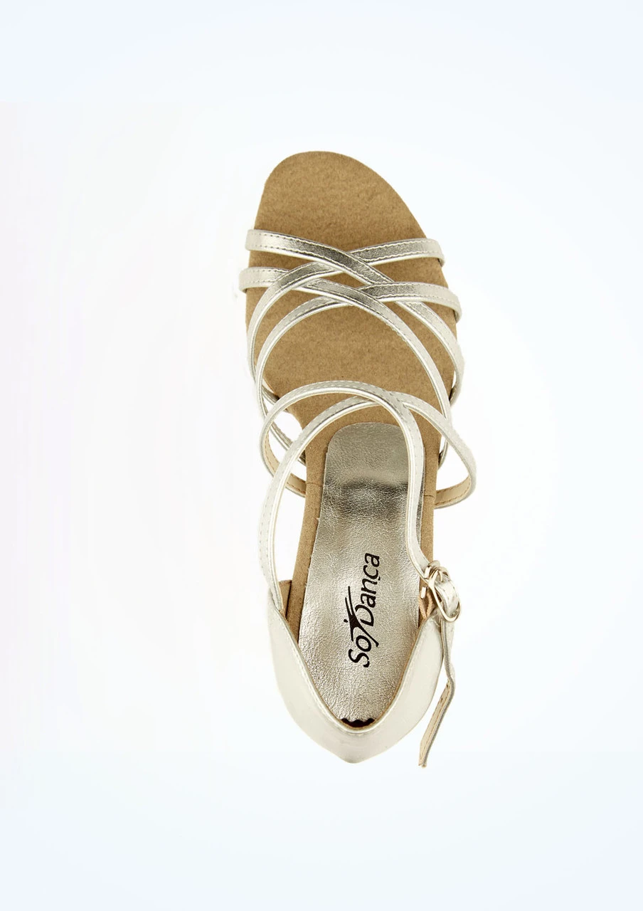 So Danca Strappy Ballroom Shoe 2.5" - Silver - Image 2