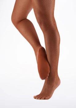 Capezio Professional Fishnet Seamless Dance Tights - Toffee