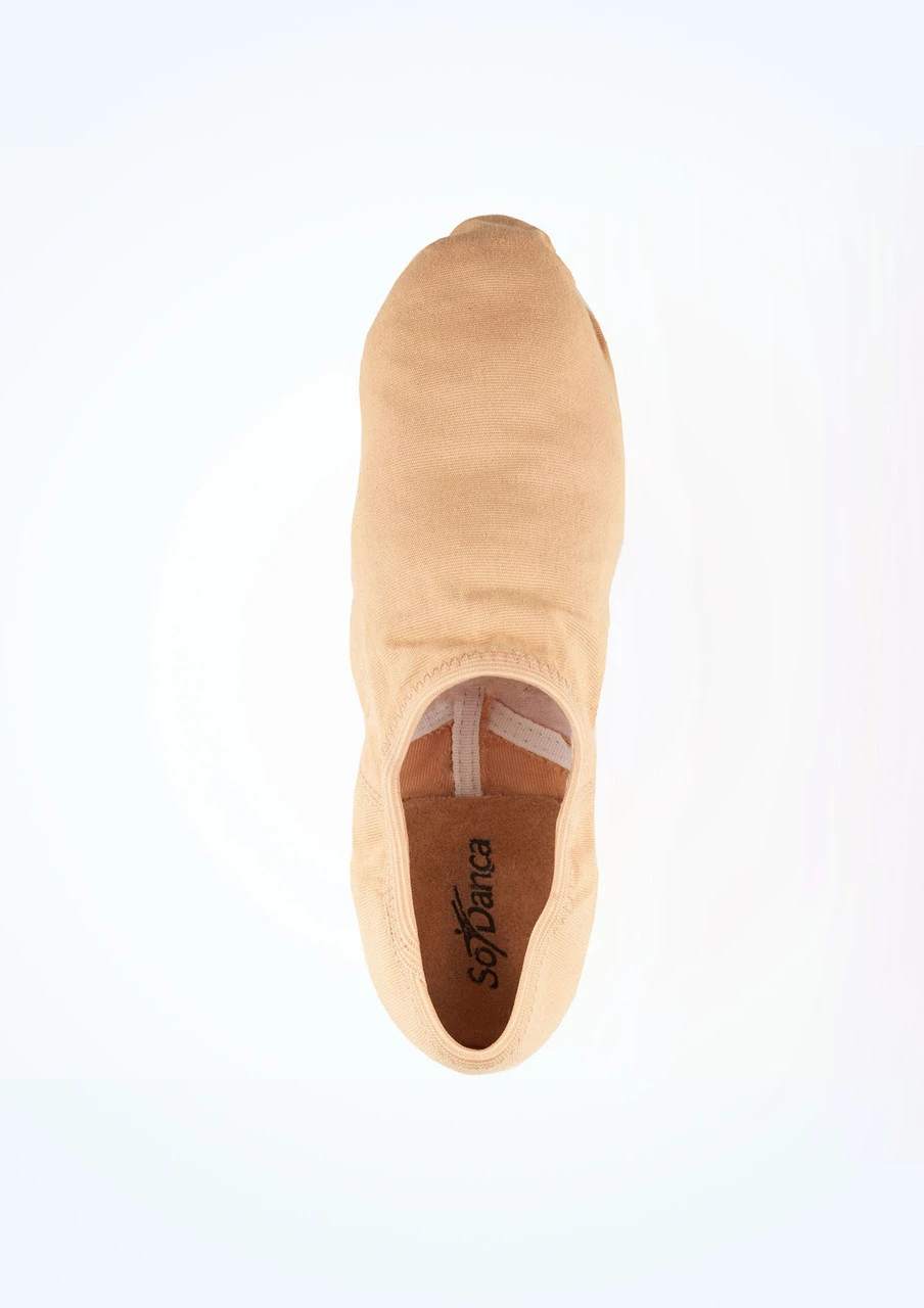 So Danca Canvas Split Sole Jazz Shoe - Nude - Image 3