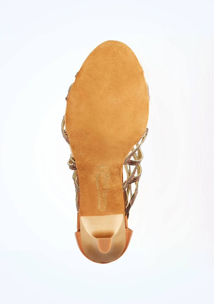 PortDance PD803 Salsa & Tango Shoe 2.4" - Tan - Image 2