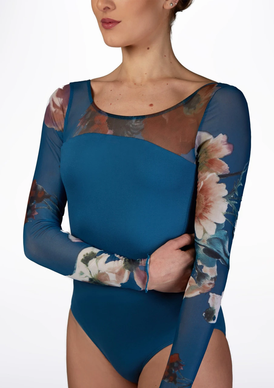 Ballet Rosa Floral Mesh Leotard - Image 3
